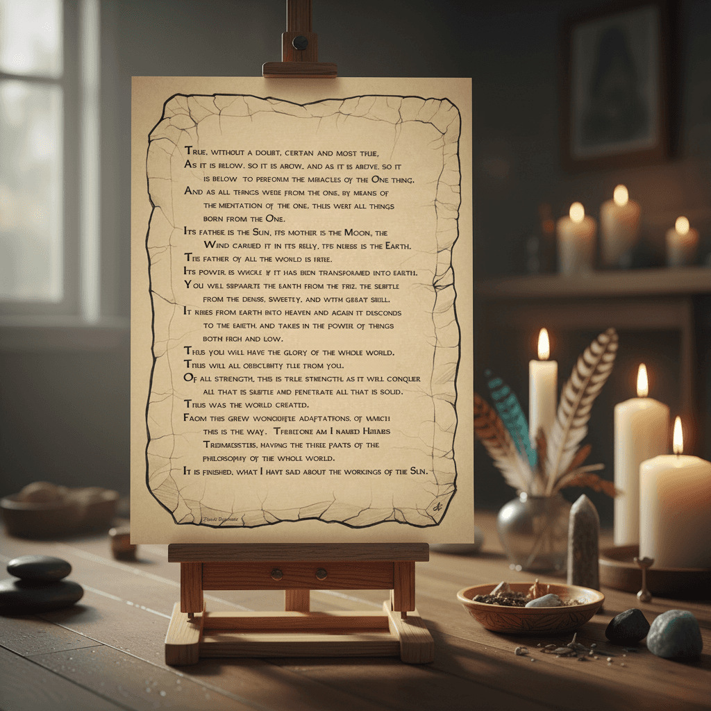 Emerald Tablet Poster by AzureGreen, 8.5 x 11 Inches, alternate view