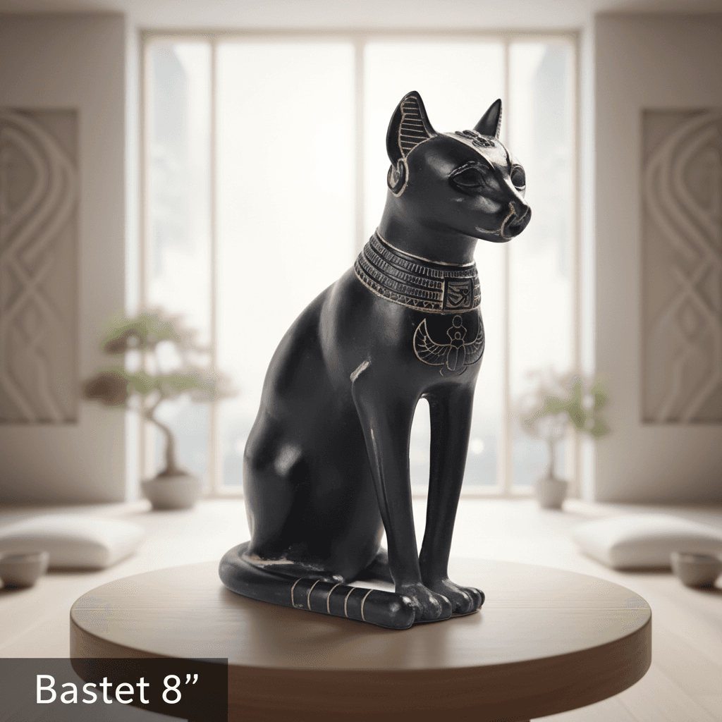 Bastet Cat Goddess Statue, 8 Inches, alternate view