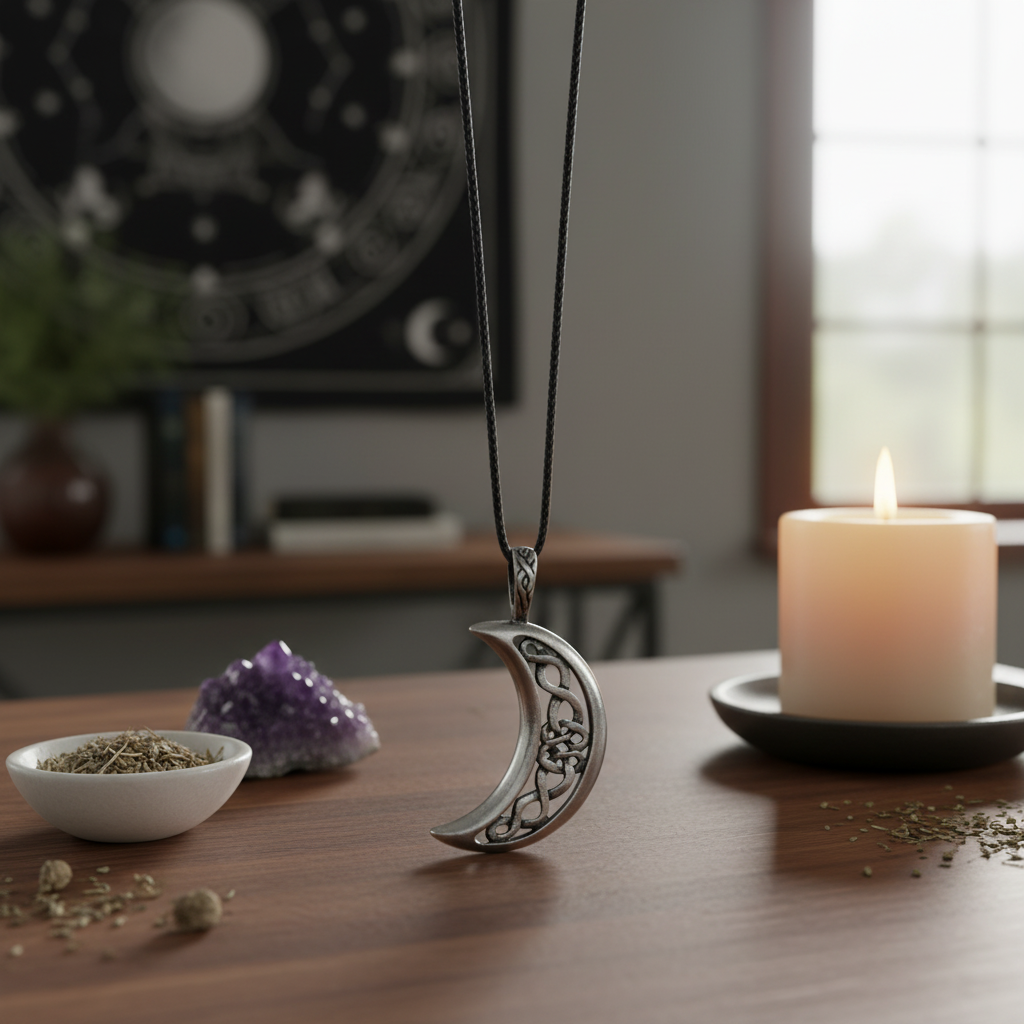 Celtic Moon Celestial amulet
