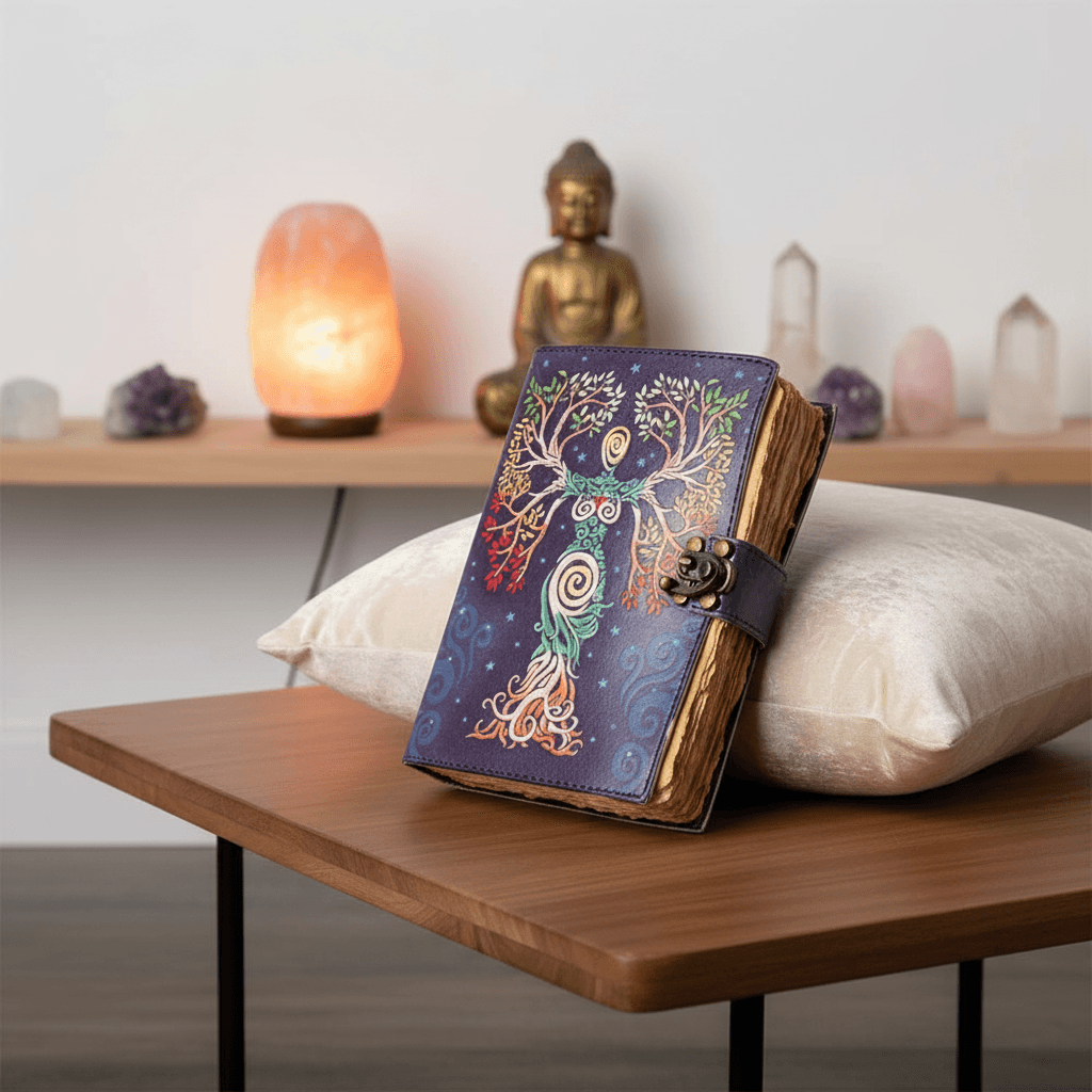 Goddess Leather Journal with Latch, 4.5x6.5in