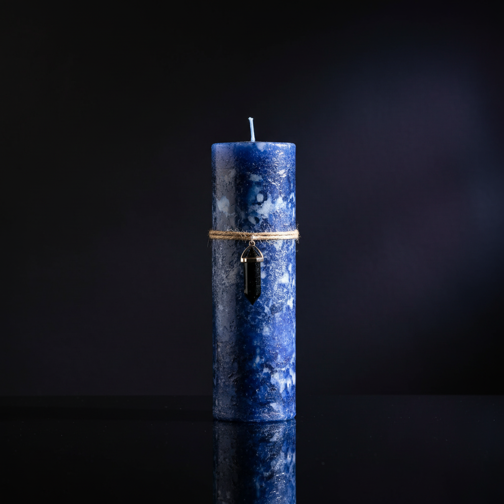 Abundance Pillar Candle With Pendant, 6.25 x 2"