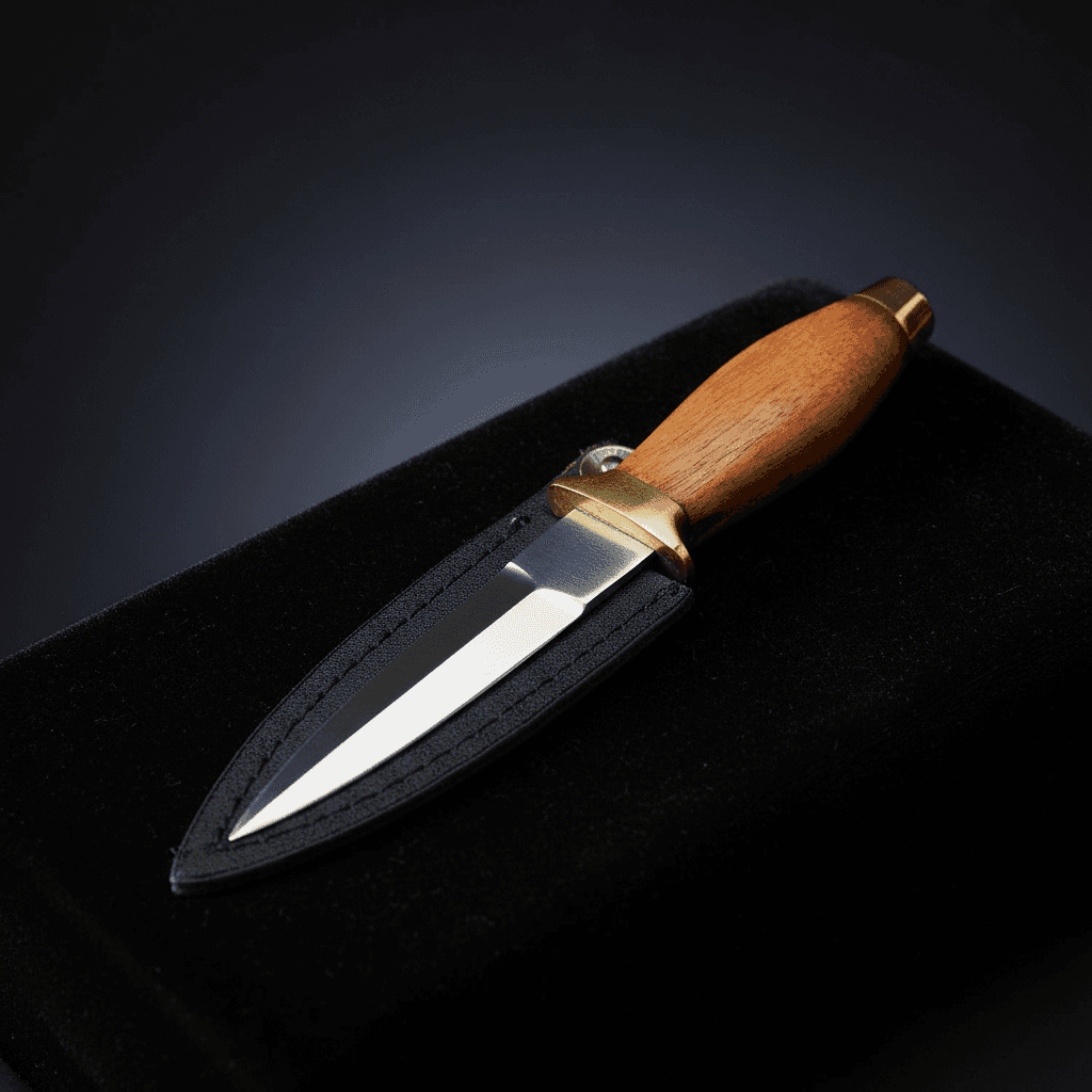 Wooden Handled Athame, 6", alternate view