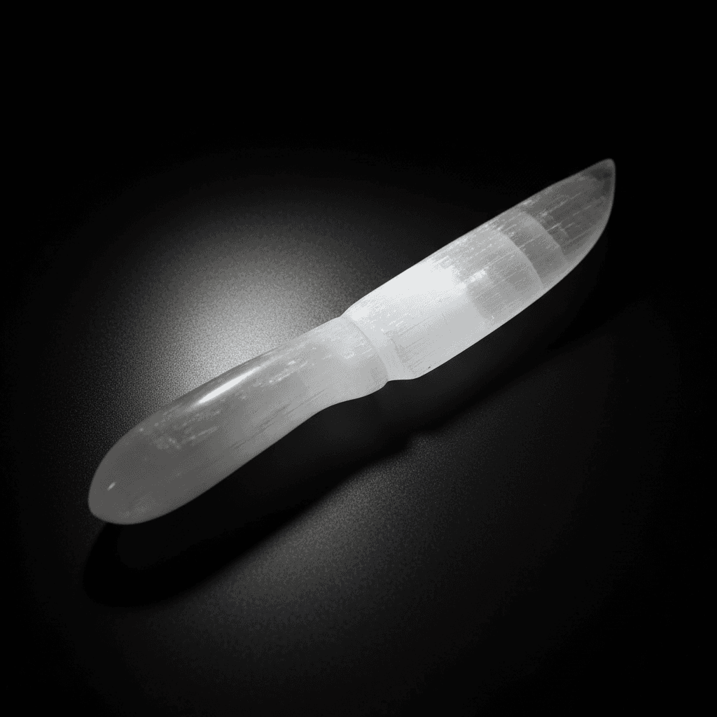 Selenite Athame, 7.5 Inches, alternate view