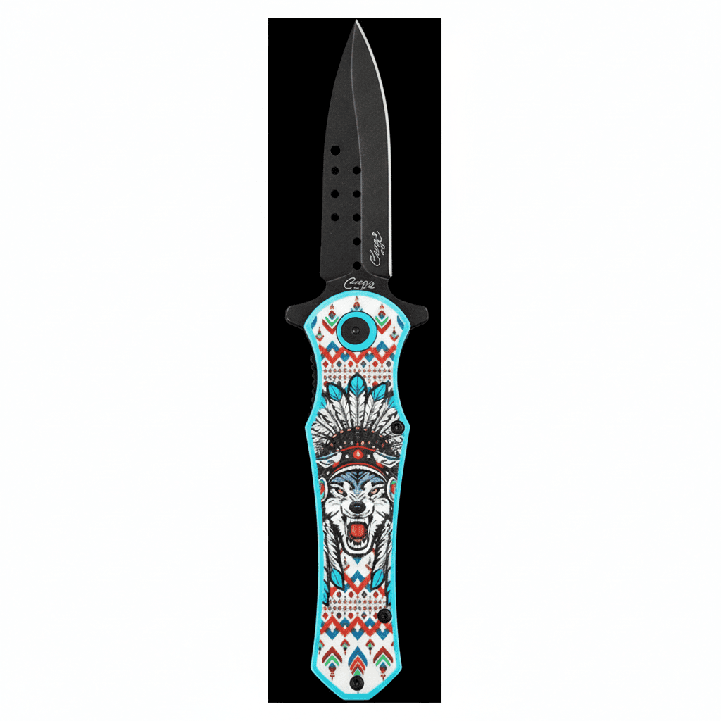 Switchblade Wolf Athame, 4 3/4", alternate view