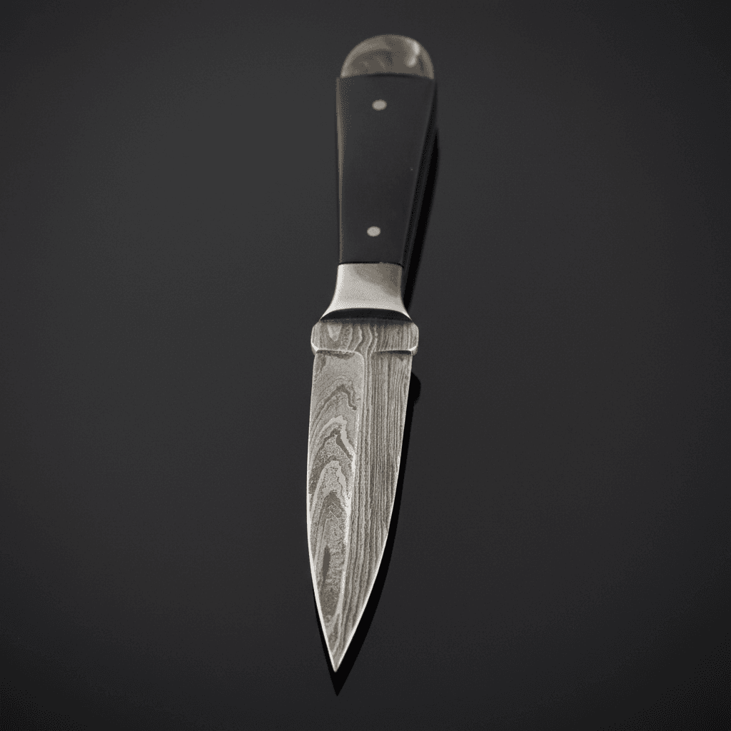 Bosom Damascus Athame, 6 1/2", alternate view