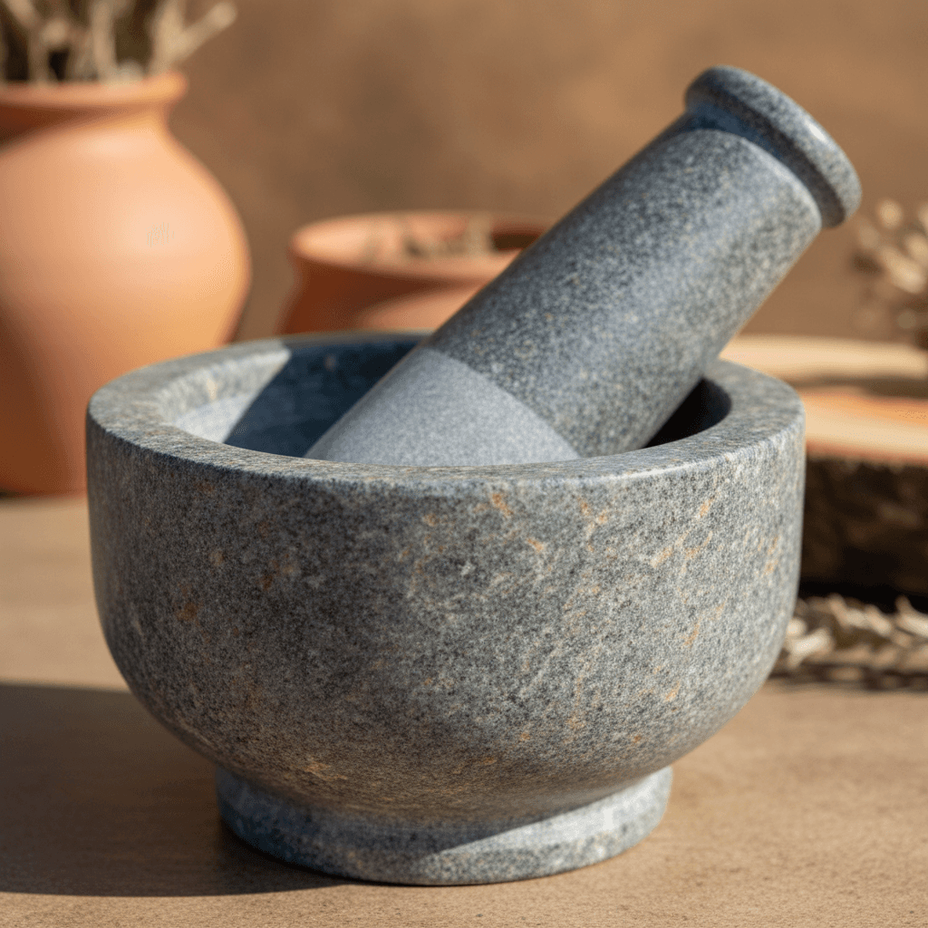 Soapstone Mortar and Pestle Set, 4 Inches, alternate view