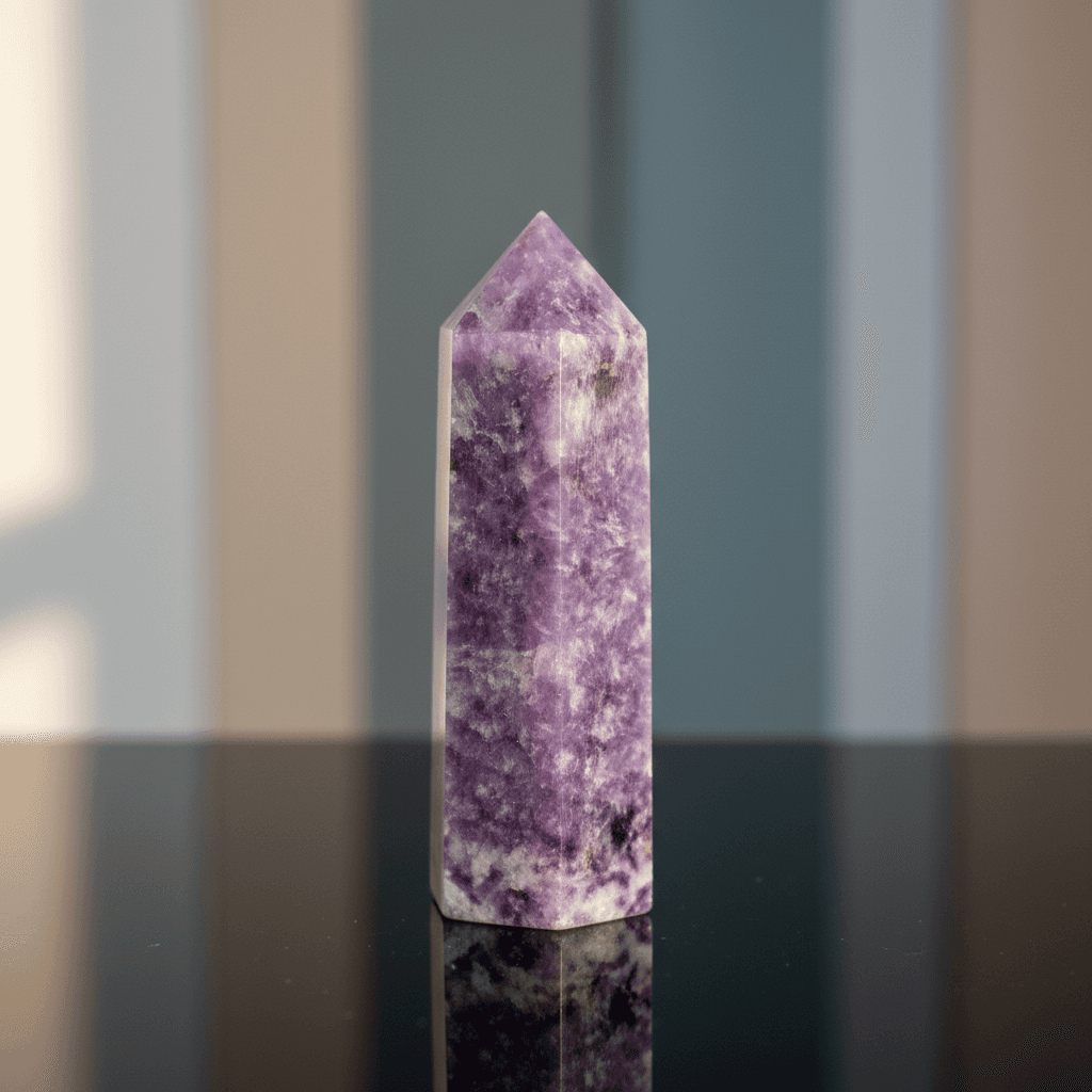 Lepidolite Obelisk, 3 Inches, alternate view