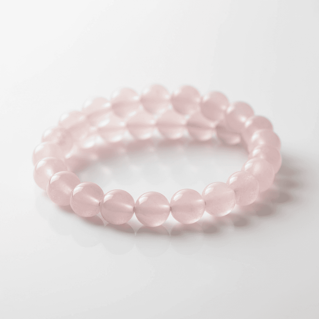 Rose Quartz Bracelet, 8mm, alternate view