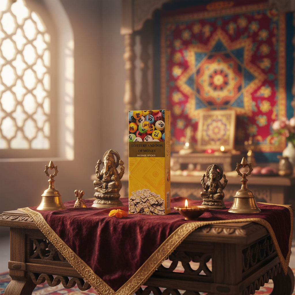 Capture a close-up photograph of a traditional Indian incense stick set arranged elegantly on a rustic wooden surface, illuminated by warm, softbox lighting that emphasizes the rich textures of the hand-rolled sticks and their natural fibers. The backgroun