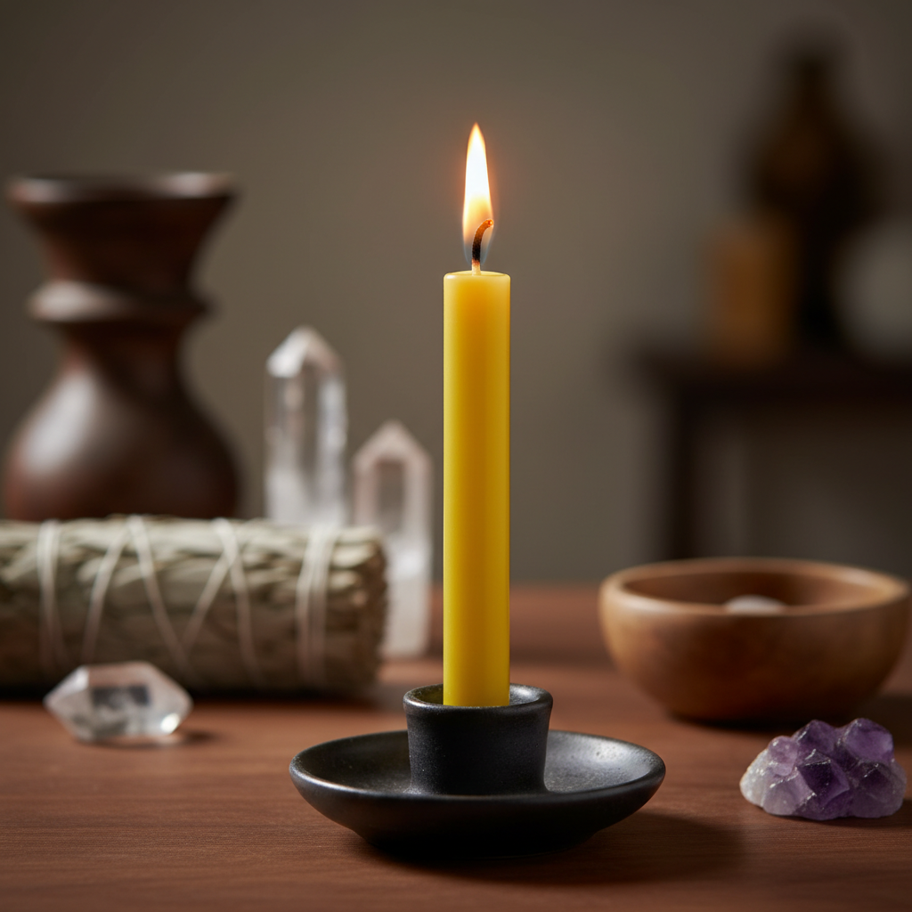 Yellow Chime Candles, Set of 20