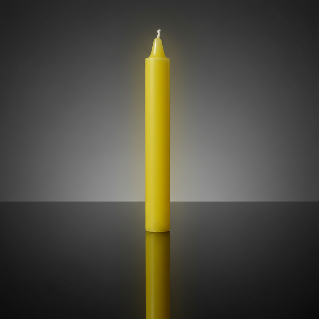 Yellow 6" Household Candle