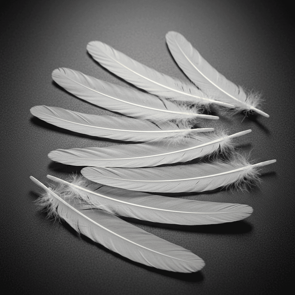 White Smudge Feathers, 12", Set of 10, alternate view
