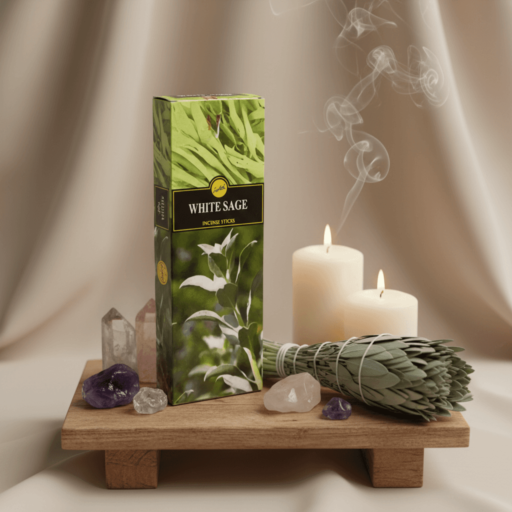 White Sage Incense Sticks by Sree Vani, 120 Sticks, alternate view