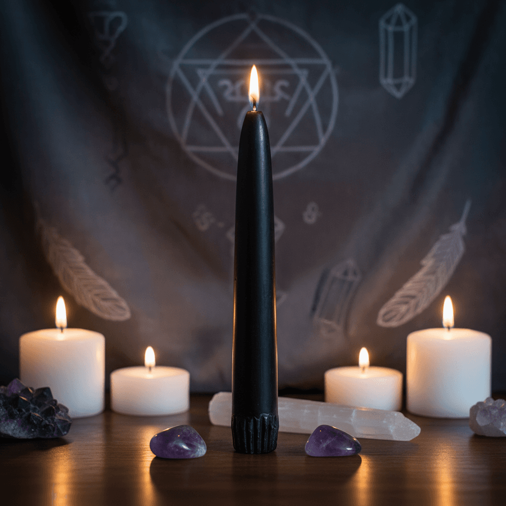 Go In Peace ritual candle, alternate view