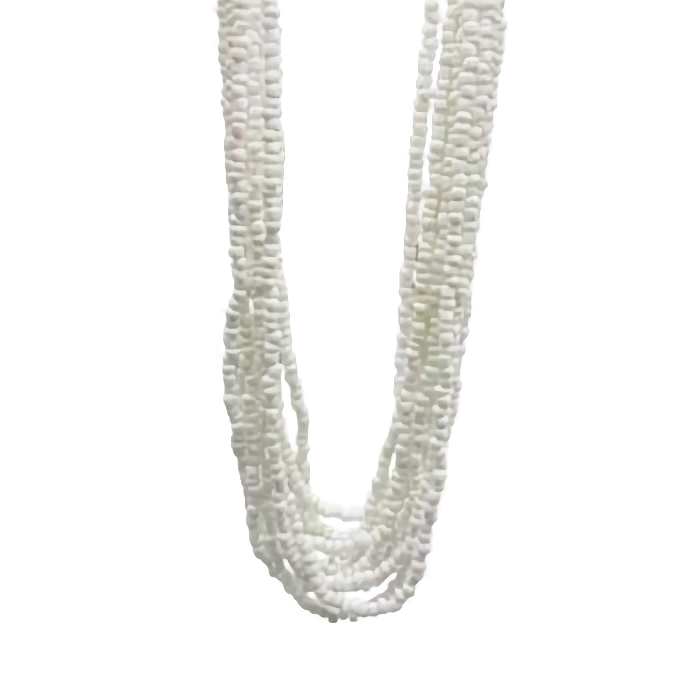 Obatala Orisha Elekes set with 12 white beaded necklaces representing purity and peace.