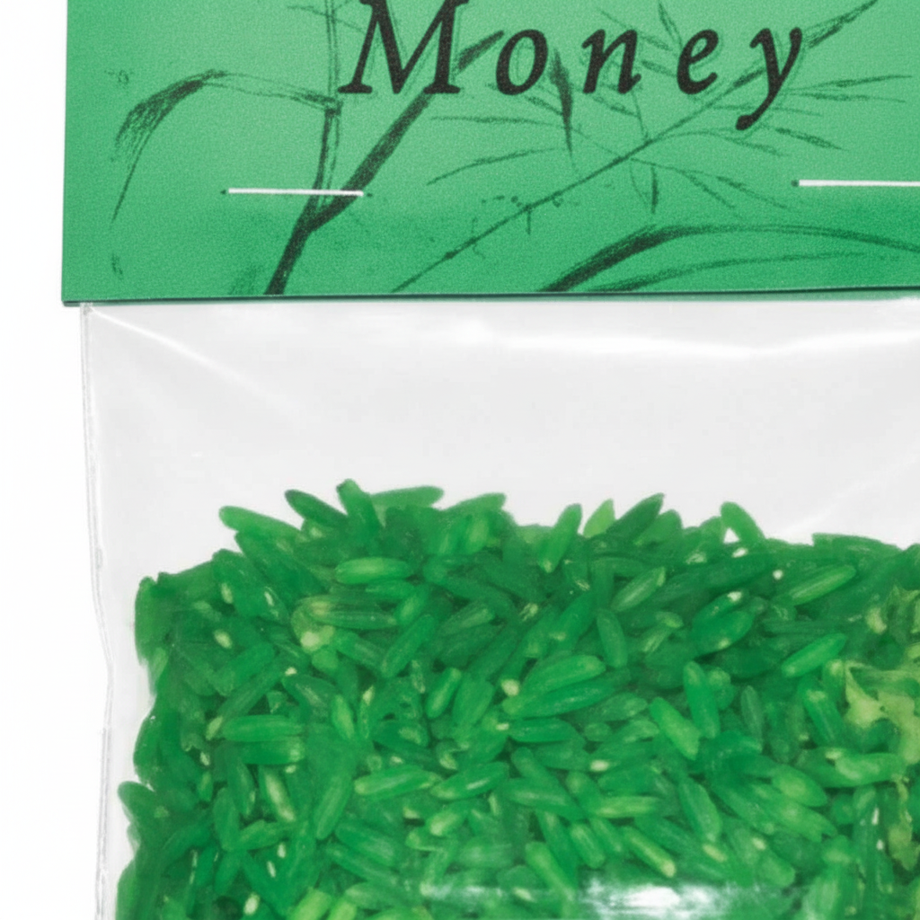 Green Money Rice, 1 oz Bag, detail view