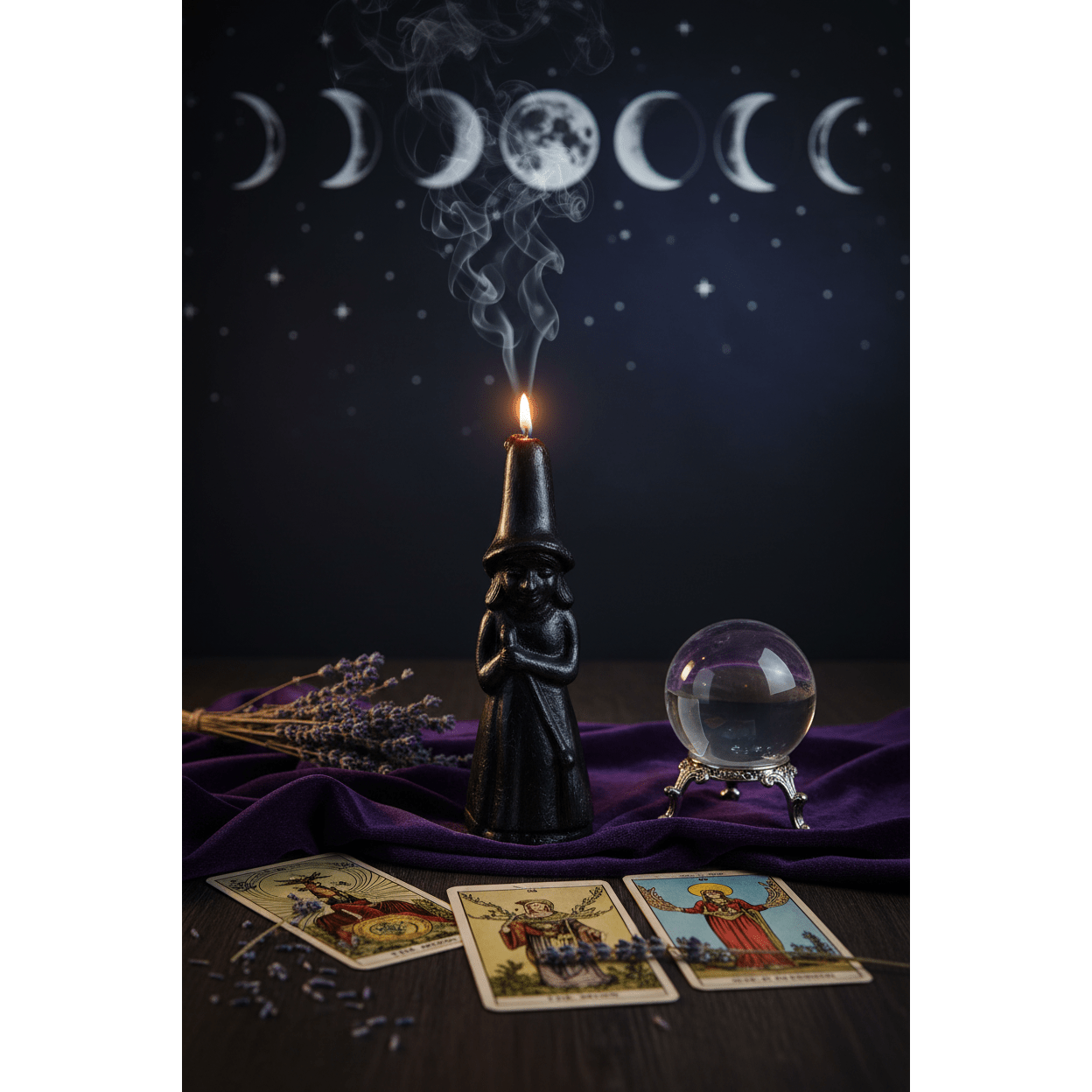 Black Witch Candle - Tarot Scene