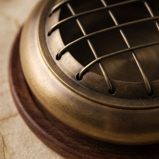 Brass Screen Incense Burner with Coaster 3 Inch