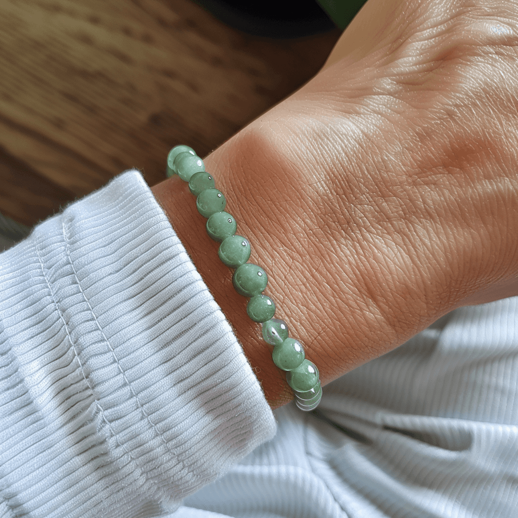 4mm Jade, Chinese stretch bracelet
