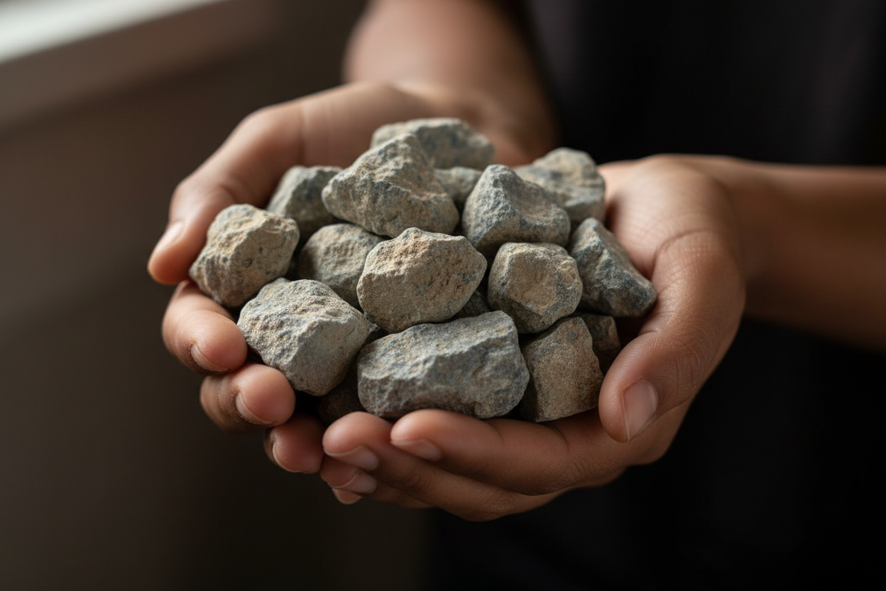Lapis Untumbled – Held in Hands