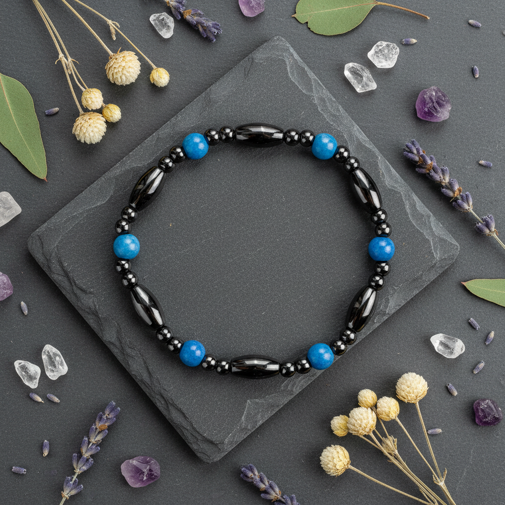 Magnetic Hematite Bracelet, alternate view