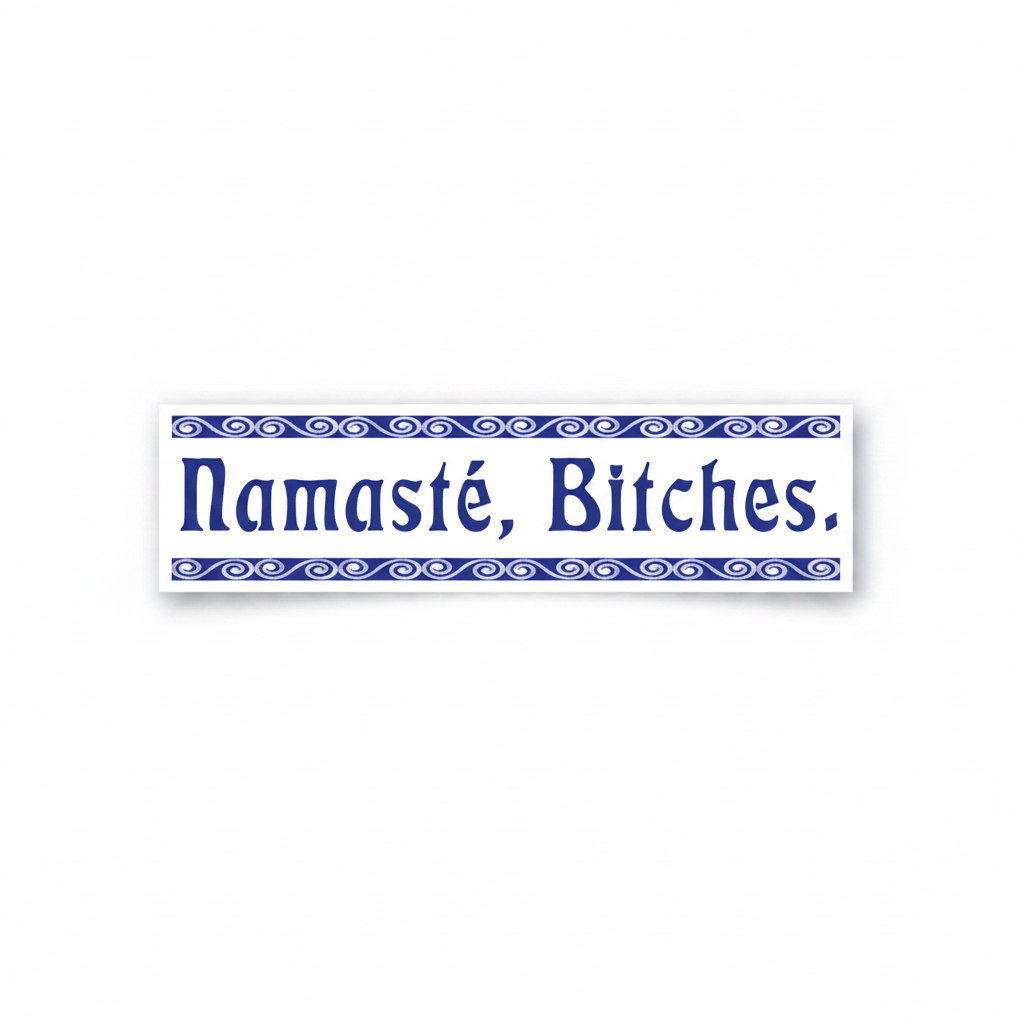Namaste Bitches Bumper Sticker