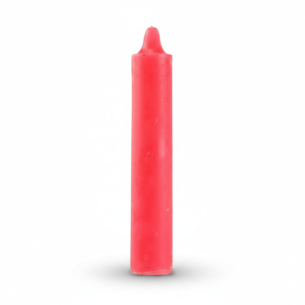 Pink Pillar Candle, 9 Inches