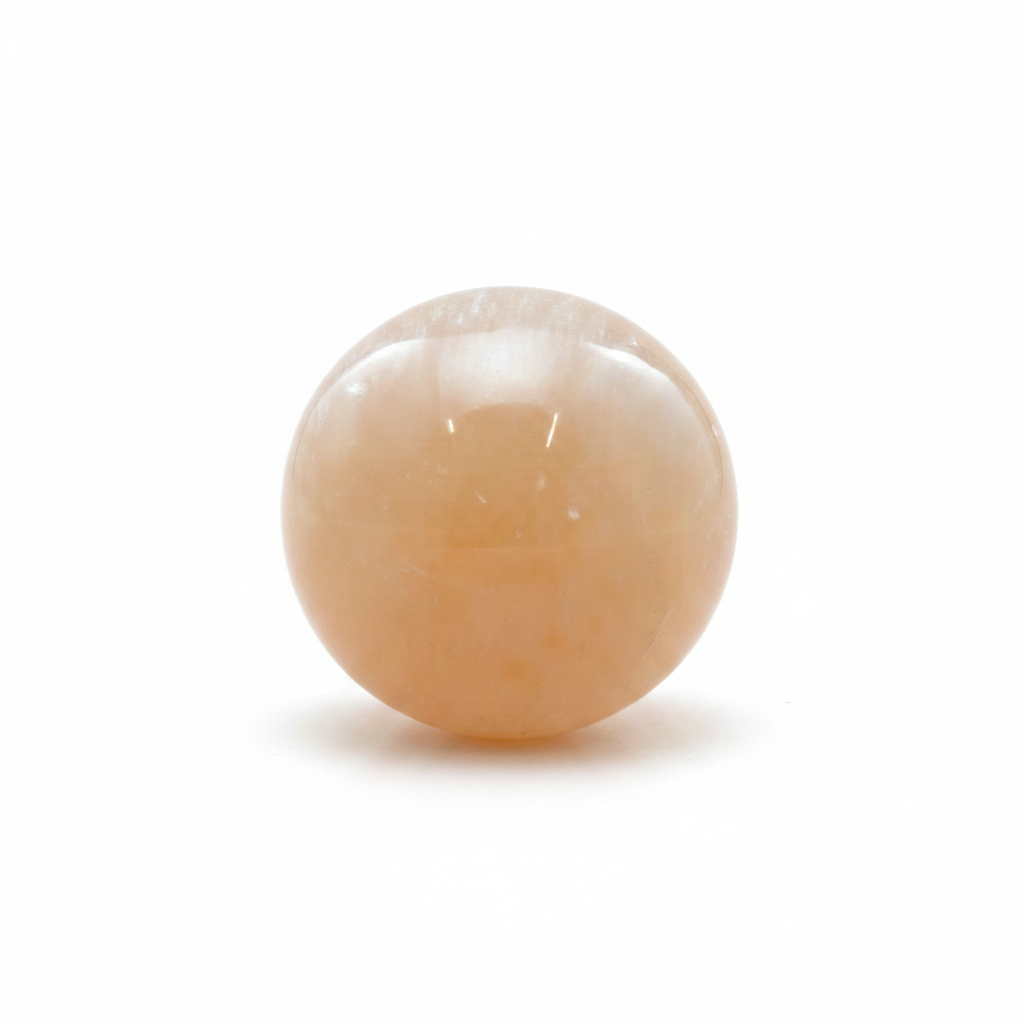 Polished Orange Selenite Sphere, 2-3 Inch Diameter