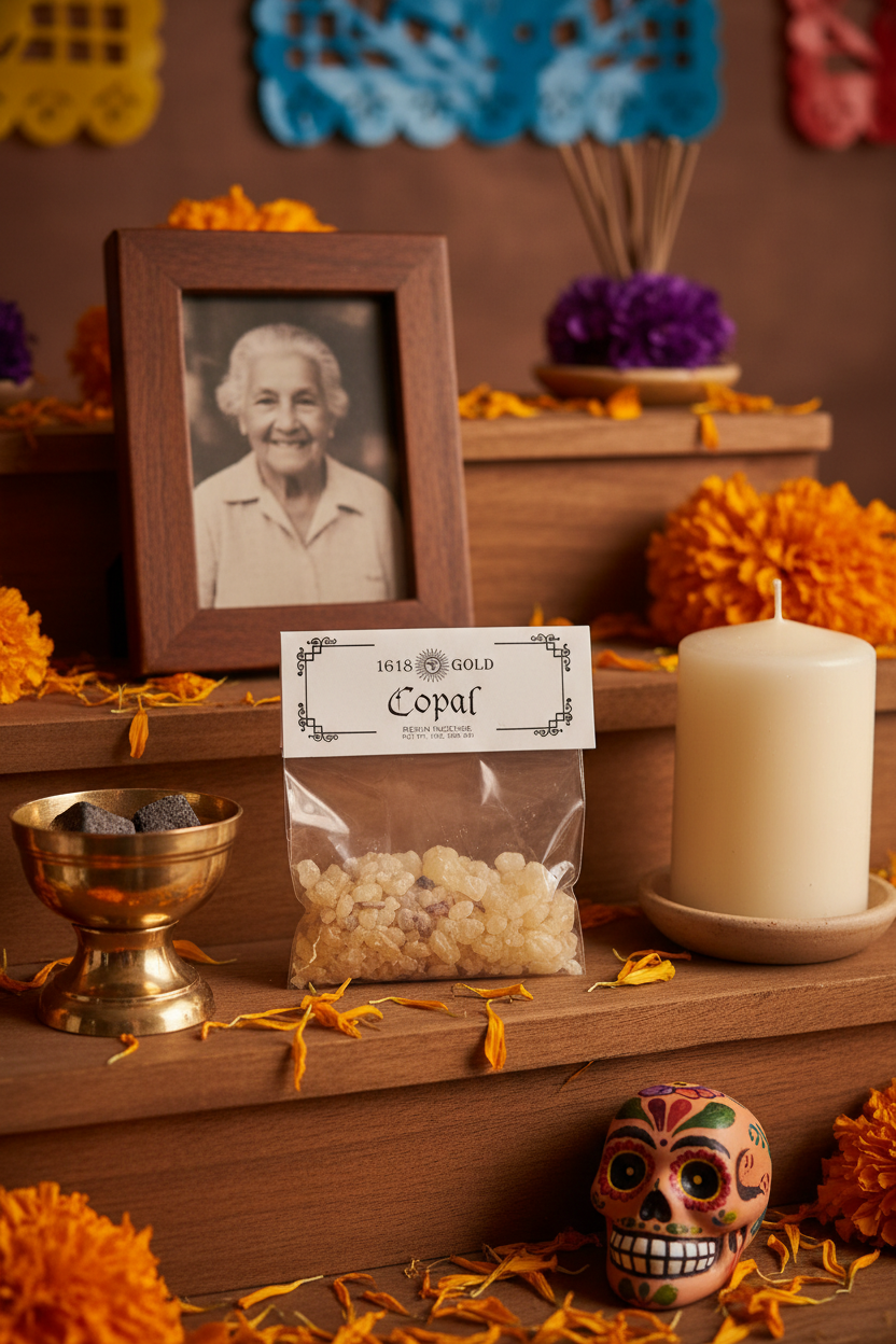 Copal Resin Incense, 1 oz, detail view