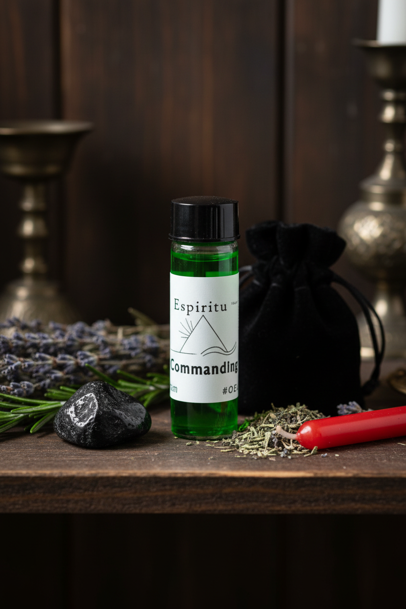 Commanding Oil by Espiritu, 2 Dram, detail view