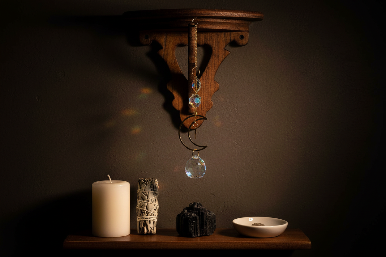Crescent Moon Sun Catcher, 11 Inch, alternate view