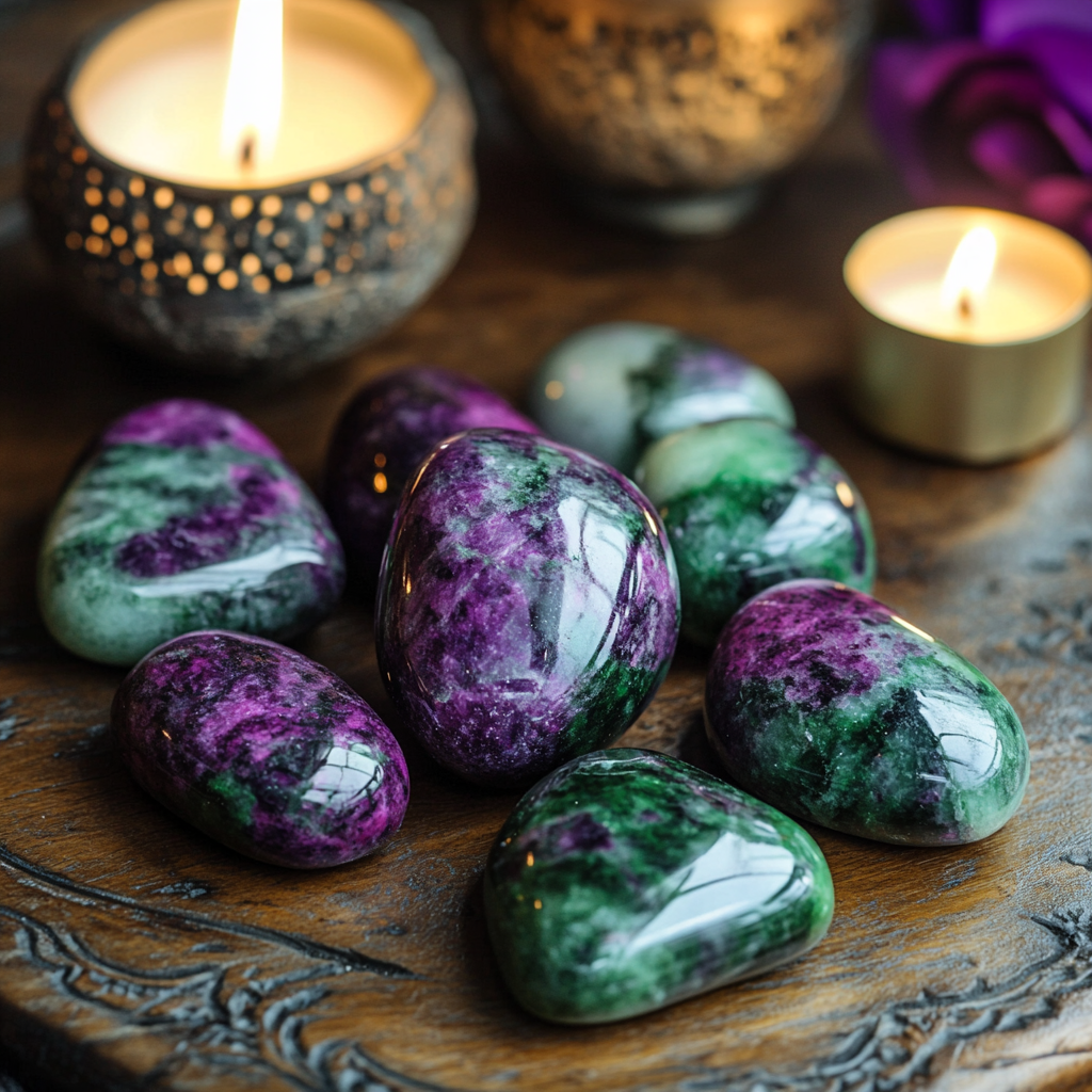 Ruby Crystal Complex Shop Beautiful Ruby Crystals | Healing Ruby in Zoisite Collection
