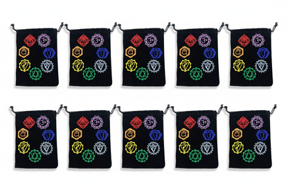 10 Chakra Pouches — 2 rows of 5