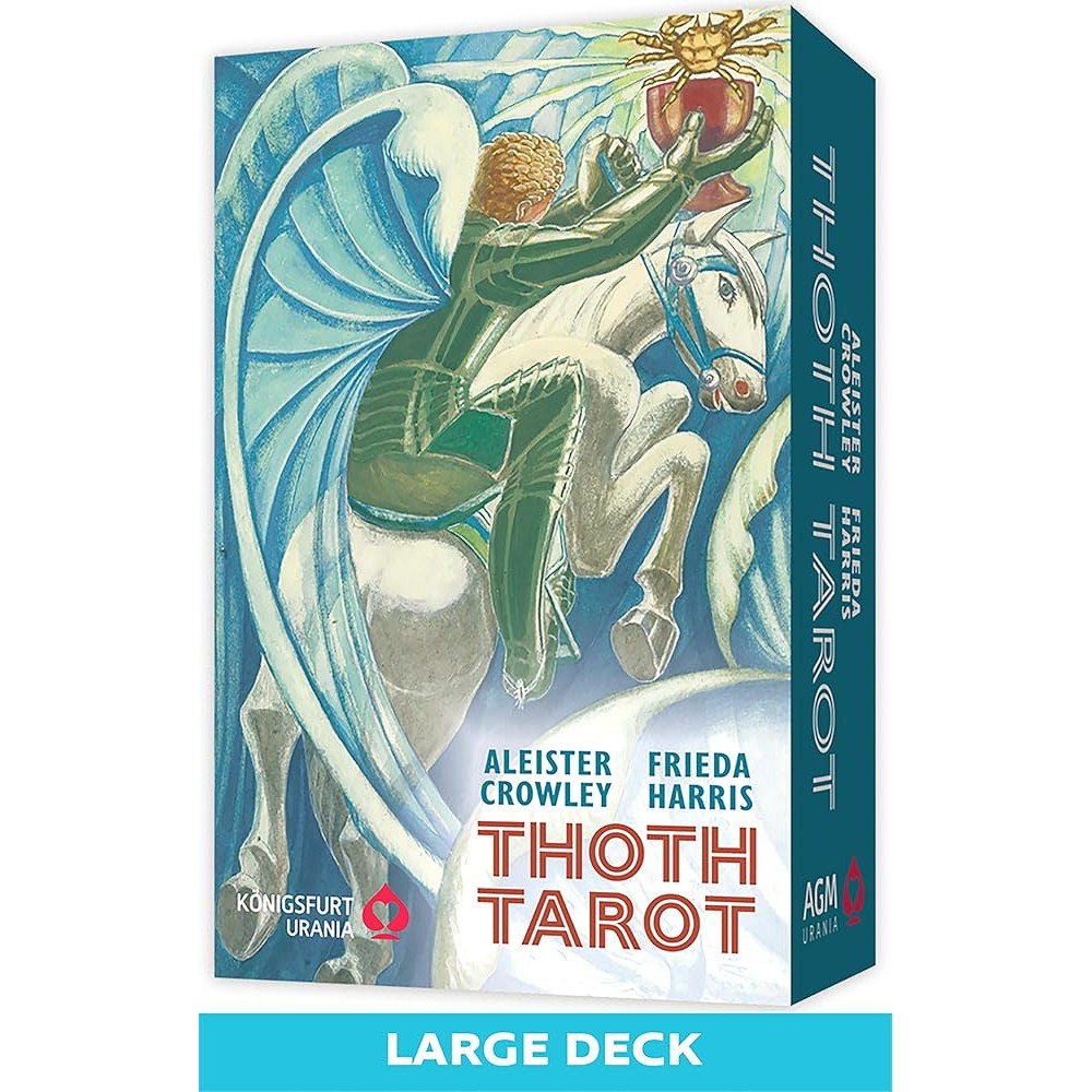Crowley Thoth Tarot Deck (Large Edition): 78-Card Thoth Tarot Deck (Large Edition) by Aleister Crowley, with Egyptian Symbolism, Qabalistic & Astrological Insights, Occult Knowledge, Painted by Lady Frieda Harris, Plus Booklet cover image