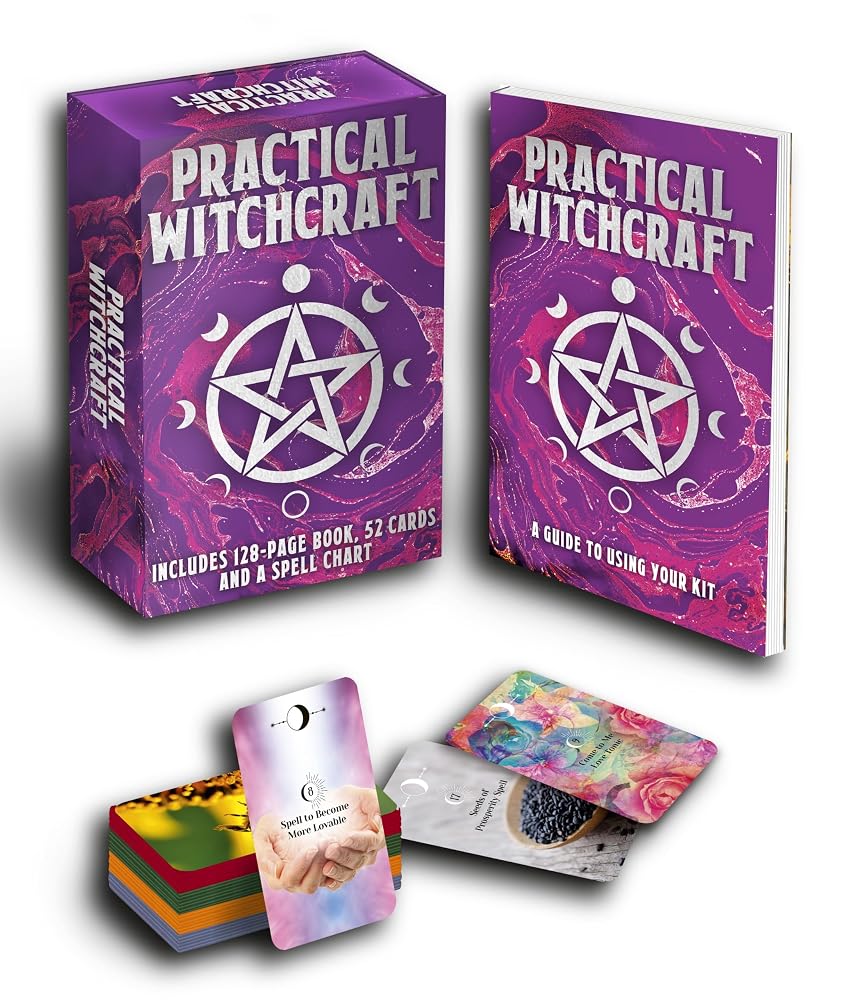 Practical Witchcraft Book & Card Deck: Includes 128-page book, 52 cards and a spell chart (Sirius Oracle Kits) cover image