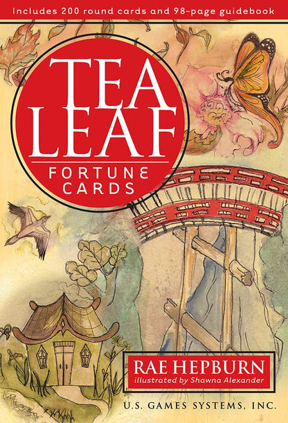 Tea Leaf Fortune Cards: 200 Round Divination Cards, 98-page Illustrated Guidebook for Reading Tea Leaves (Tasseomancy), Ancient Fortunetelling Method cover image