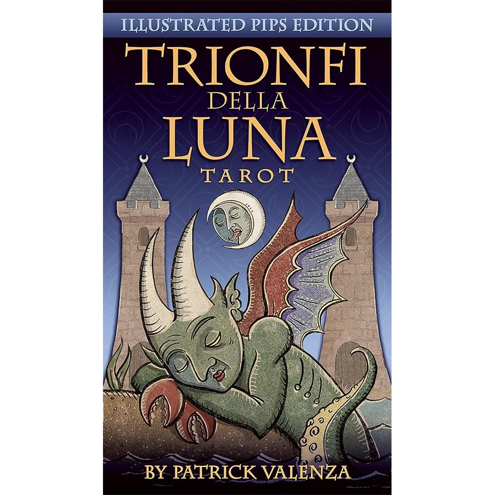 Trionfi Della Luna Tarot: Fully Illustrated 78-card Tarot Deck Inspired by Marseilles Style Tarot, Includes 68-Page Booklet of Card Meanings, Packaged in Premium Tuckbox, Insightful Tarot Readings cover image