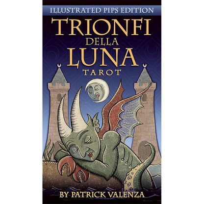 Trionfi Della Luna Tarot: Fully Illustrated 78-card Tarot Deck Inspired by Marseilles Style Tarot, Includes 68-Page Booklet of Card Meanings, Packaged in Premium Tuckbox, Insightful Tarot Readings cover image