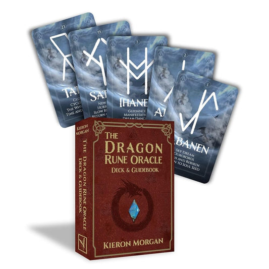 The Dragon Rune Oracle: (28 Full-Color Cards and 108-Page Guidebook) cover image