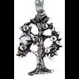 Silver toned Money Tree talisman on 22" chain, 1.5" pendant.