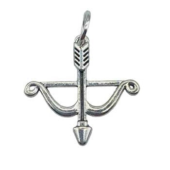 Silver-Toned Ochosis Arrow Amulet, 1"