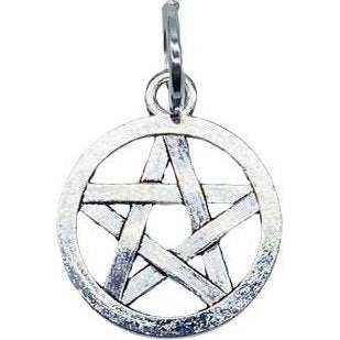 Silver Pentagram Amulet, 5/8"
