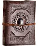 5" x 7" God's Eye leather blank book w/ cord