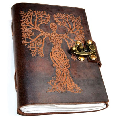 Tree Woman Leather Journal, 5x7 Inches