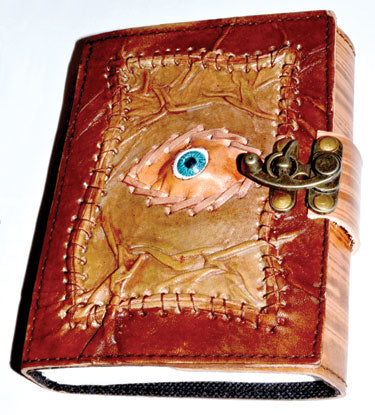 All Knowing Eye leather blank book w/ latch