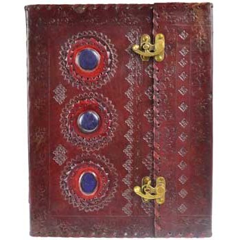 Stone Leather Blank Book with Latch, 10" x 13"