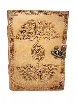 5" x 7" Double Tree Embossed leather w/latch