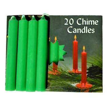 Emerald Green Chime Candles, Set of 20