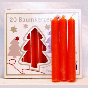 20-pack of 1/2 inch orange chime candles for spiritual rituals and spellcasting