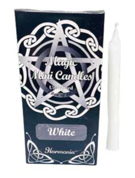 1/2" dia 5" long White chime candle 20 pack